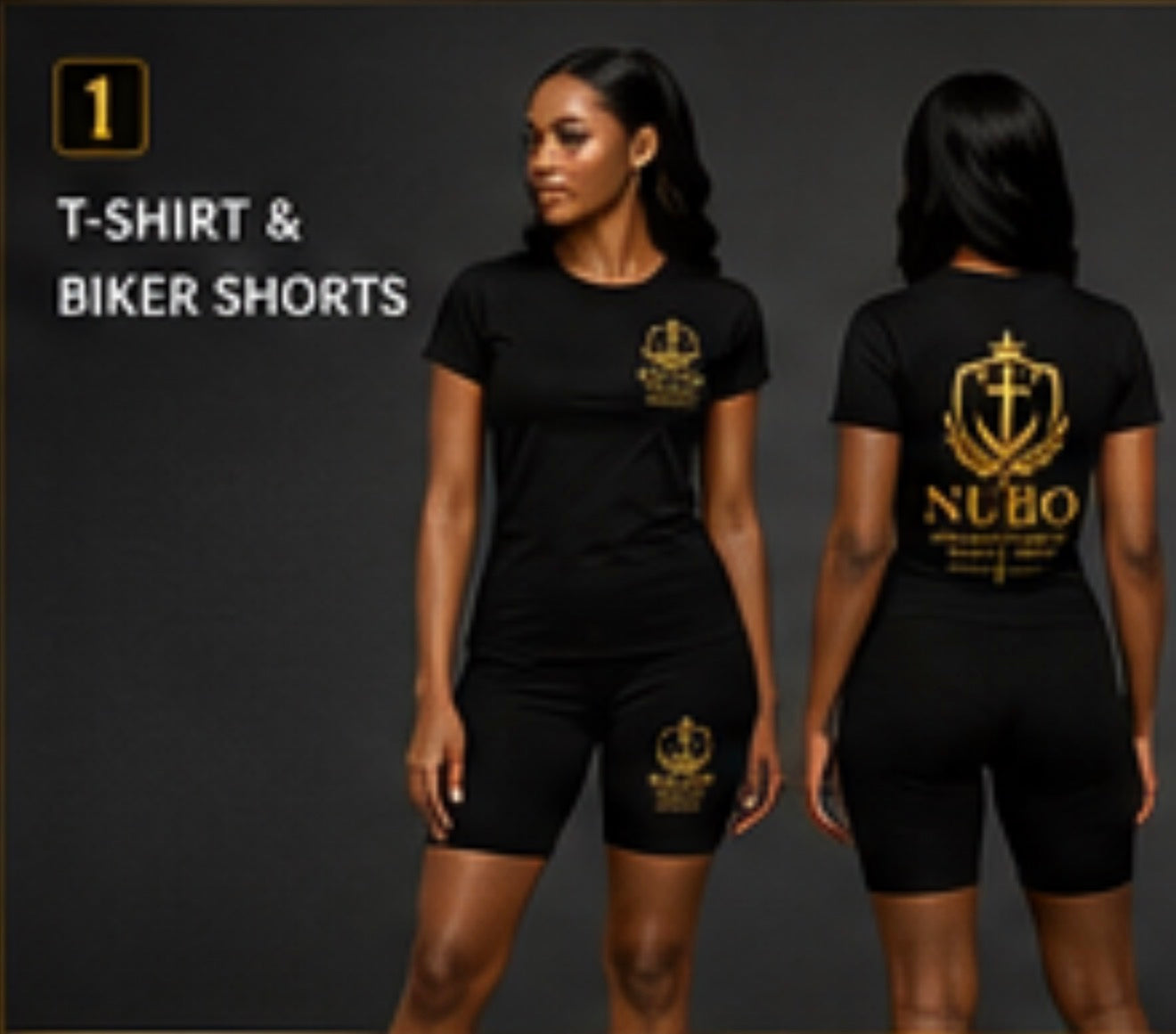 Woman t-shirt & biker shorts