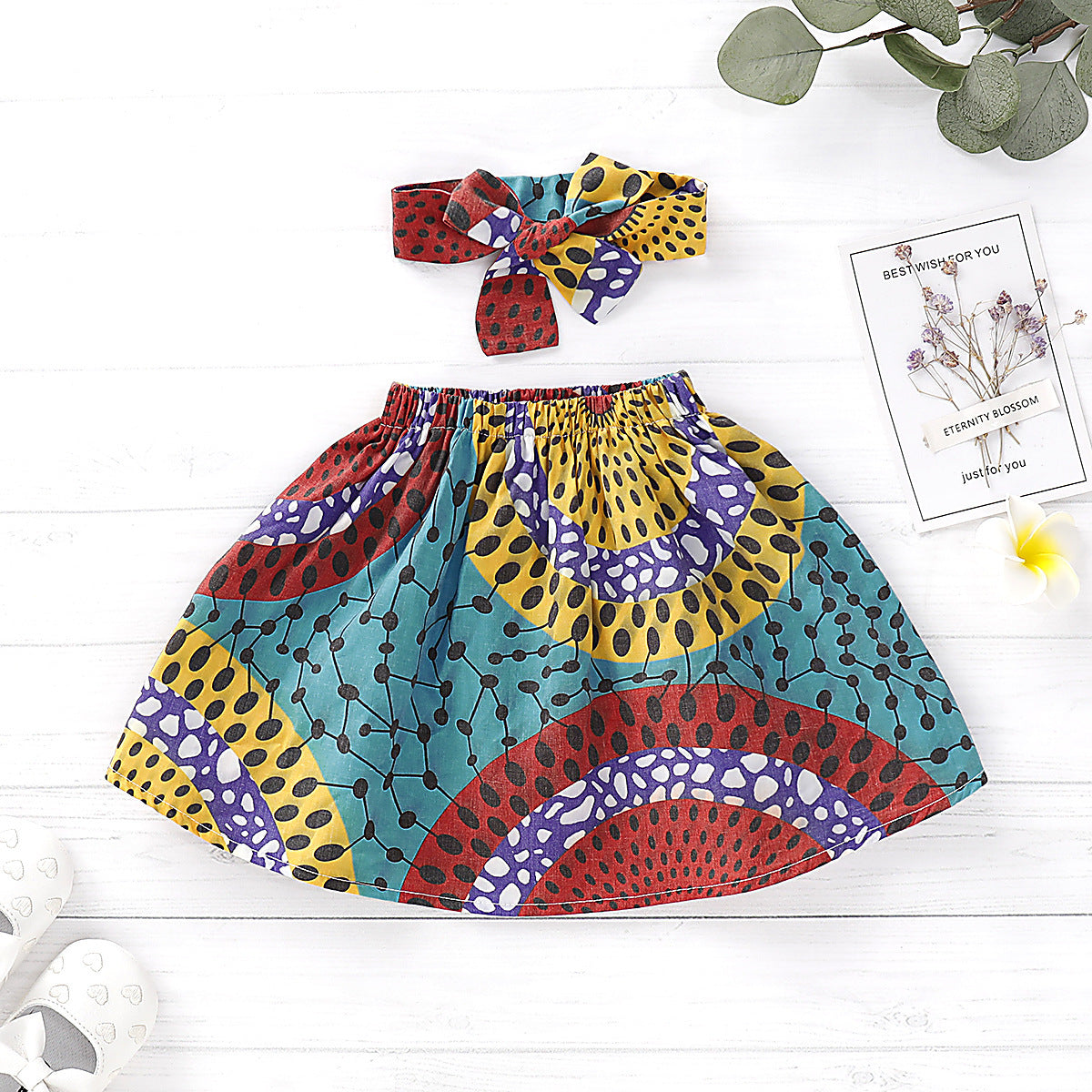 Ethnic printed girl skirt