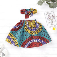 Ethnic printed girl skirt