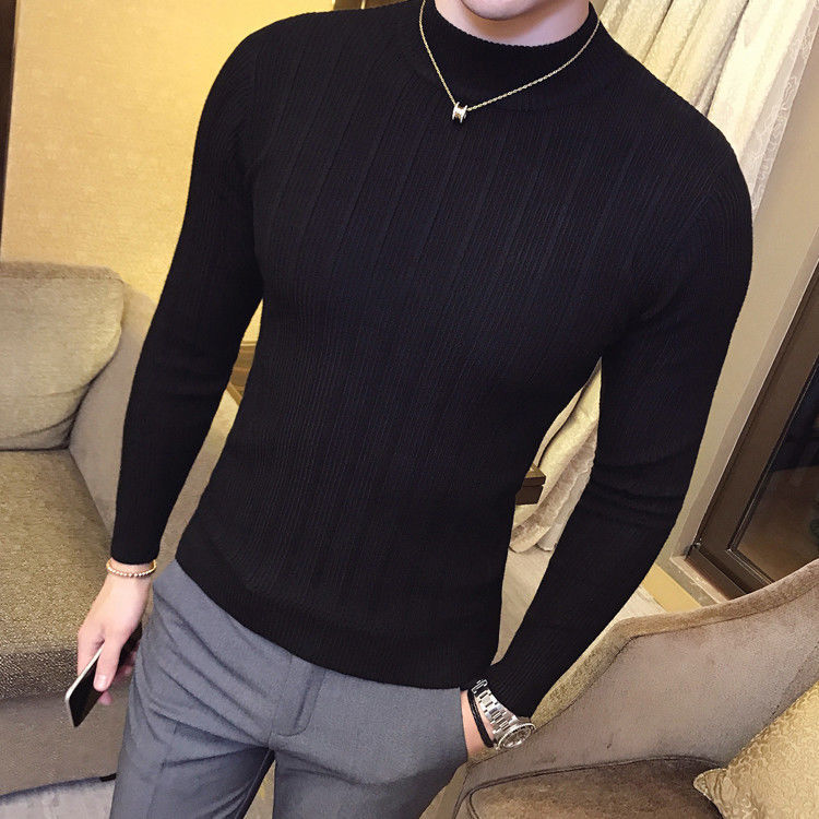 Korean Korean Style Half Turtleneck Sweater Men