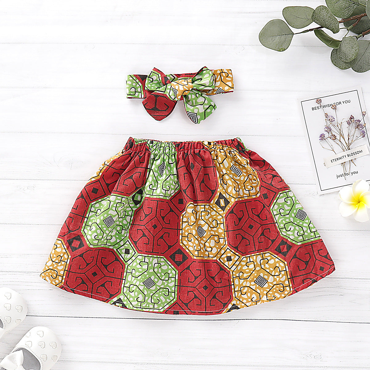 Ethnic printed girl skirt
