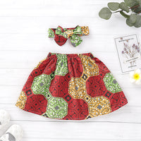 Ethnic printed girl skirt