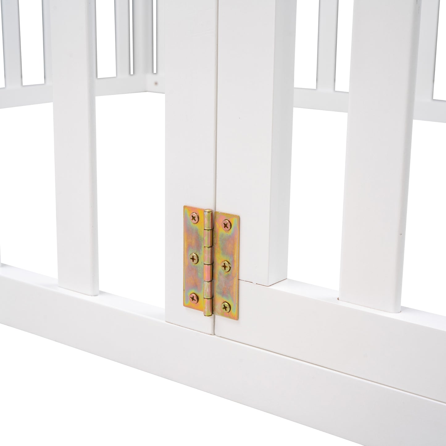 Full Size Wood Daybed Frame With Fence, White