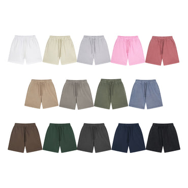 Washed Bi Pattern Dyed Vintage Terry Men's Sports Pure Cotton Shorts