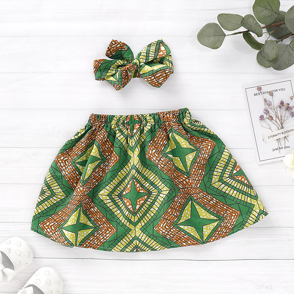 Ethnic printed girl skirt
