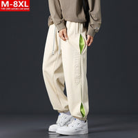 Men's Clothing Stitching Printing Ankle Banded Pants
