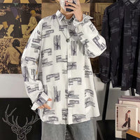 Hong Kong Style Vintage Floral Shirt Men