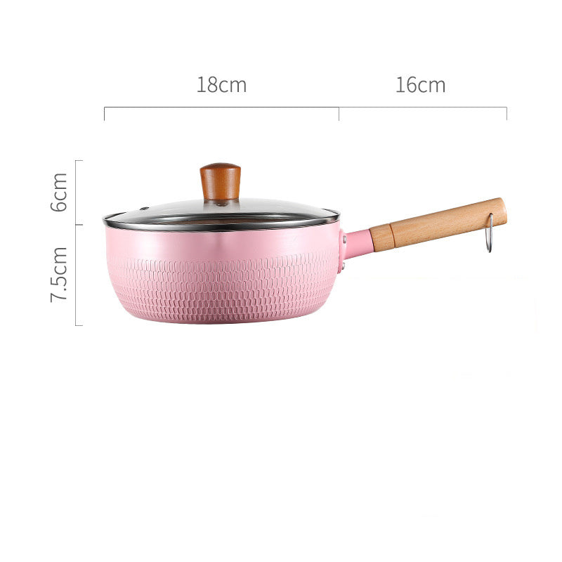 Home Kitchen Non-stick Koping Instant Noodle Stone Baby Boiled Hot Milk Supplement Soup Pot