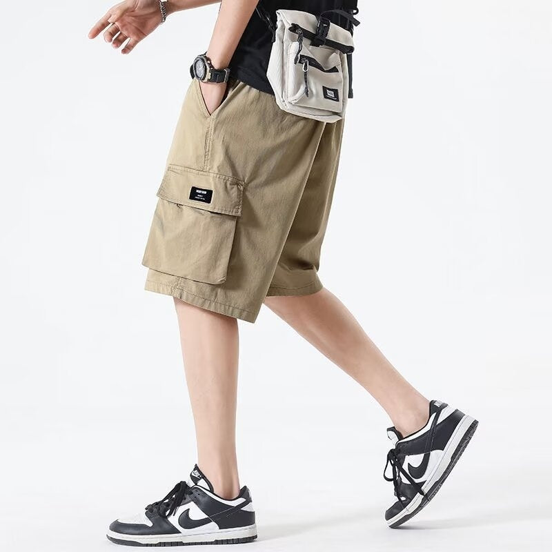 Japanese-style High-street Functional Workwear Shorts For Men