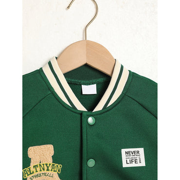 Toddler Kids Girls Boy's Trendy Embroidery Letters Print Jacket Baseball Collar Sports Casual Coat Children's Wear