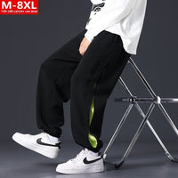 Men's Clothing Stitching Printing Ankle Banded Pants