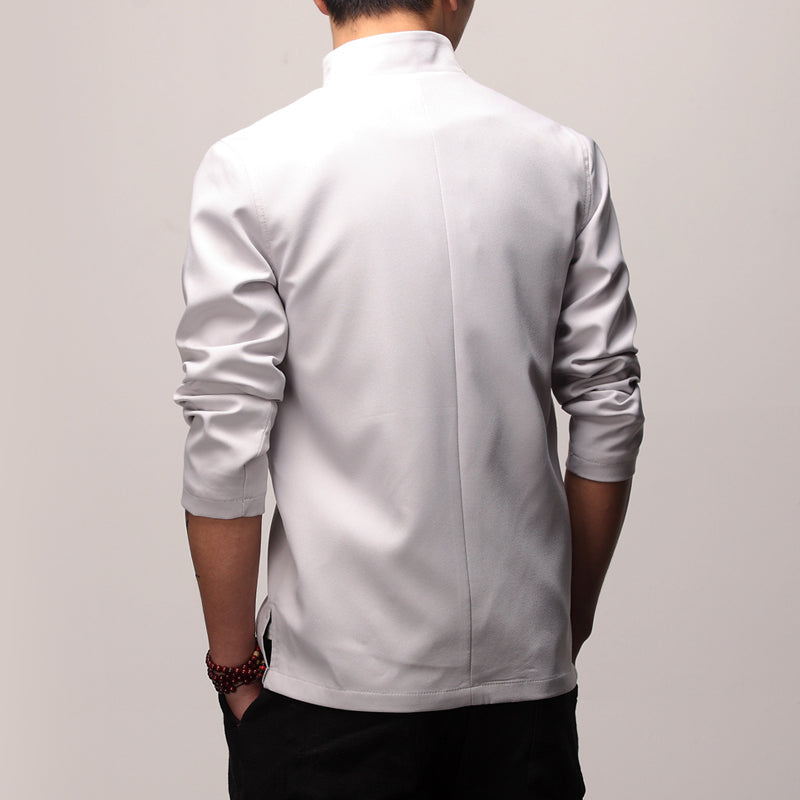Chinese style solid color jacket men