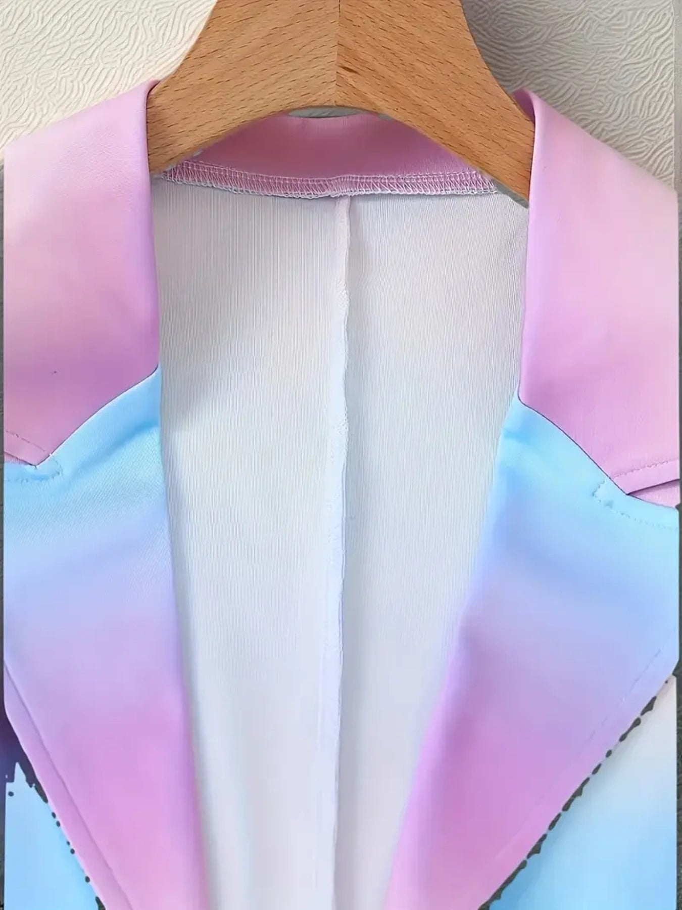 Gradient Color Elegant Suit Jacket Set, Women’s Suit Pants Set, Double Breasted Flip Leader Suit Jacket And Pants Clothing, Fashionable Women’s Clothing
