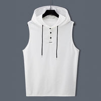 Men's Loose-Fit Hooded Casual Sleeveless T-Shirt Vest