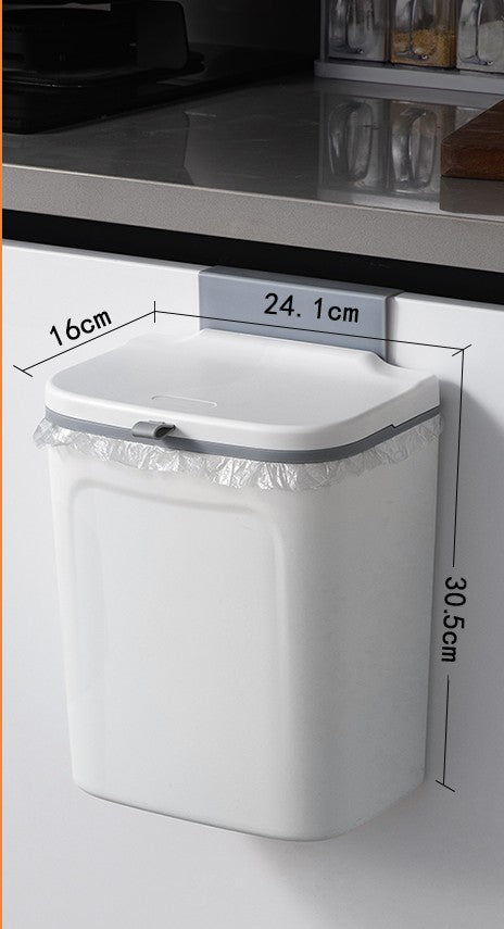 Wall-mounted Toilet Special Paper Basket Household Kitchen Waste Dry And Wet Trash Can