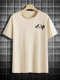 Retro Loose-fit Short-sleeve Printed T-shirt