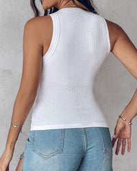 Ins Round Neck Vest With Bra Summer Solid Color Bottom Sleeveless Top Womens Clothing