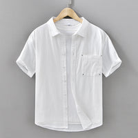 Summer Men's Casual Short-sleeved Cotton Shirt