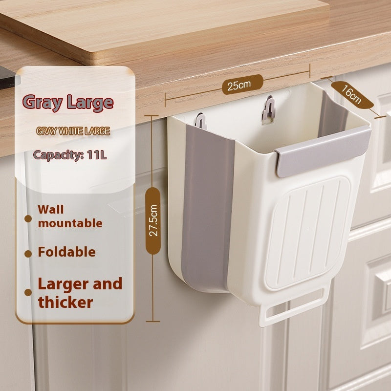 Foldable Trash Can Home Kitchen Cabinet Hanging