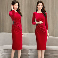 Women's Spring Clothing Pleuche Dress