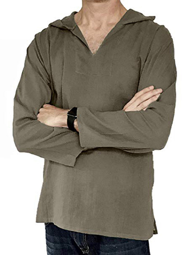 Men's New Cotton And Linen Ethnic Style T-shirt