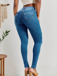 Four Season Versatile Tight Jeans, High Elasticity Slim Fit Comfortable And Fashionable, Classic Solid Color Design, Suitable For Both Casual And Formal Wear, Women's Jeans And Clothing
