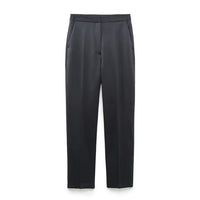 Gray Women's Urban Temperament Underwear Style Vest Top Straight Pants Suit