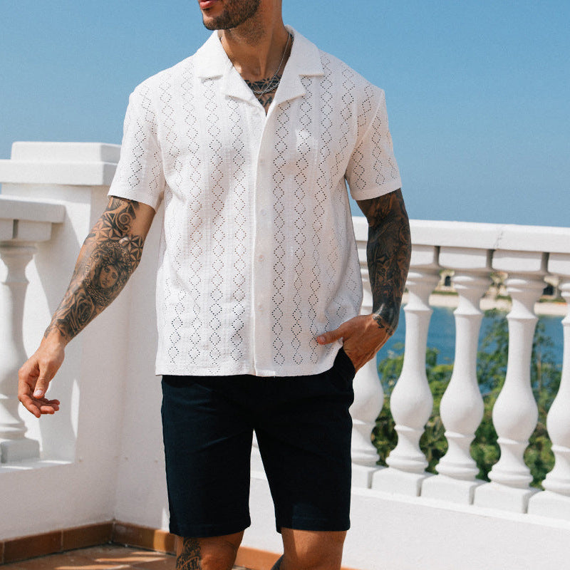 Hollow Shirt Men's Casual Top