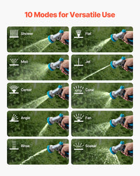 Hose Nozzle 10 Spray Patterns Garden Hose Nozzle Sprayer For Watering & Washing