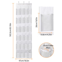 Over The Door Shoes Rack 24-Pocket Crystal Clear Organizer 6-Layer Hanging Storage Shelf For Shoes Slippers Small Toys Closet Cabinet