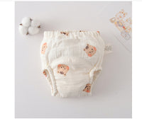 Korean Style Cotton Baby Training Learning Gauze Diaper Pants