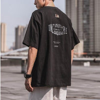 Pure Cotton Hong Kong Style Retro Short-sleeved T-shirt Men