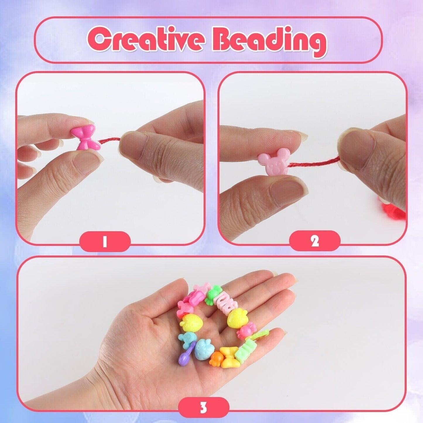 DIY Craft Kit, Jewelry Design, Necklace, Bead Toy, Kids Toy, Girl