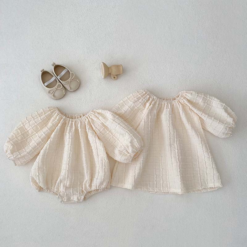 Spring And Autumn New Plaid Solid Color Baby Jumpsuit