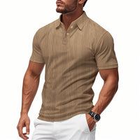 Men's Polo Shirt Short Sleeve Simple British Style Collar T-shirt