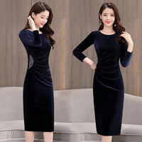 Women's Spring Clothing Pleuche Dress