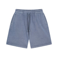 Washed Bi Pattern Dyed Vintage Terry Men's Sports Pure Cotton Shorts