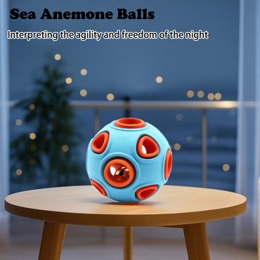 Dog Rubber Ball With Bell Sound, 2-Pack, Interactive Pet Chew Toy For Puppies And Small Dogs.Please Note That Both Items Shipped Are Intended As Bells And Do Not Include Lights.