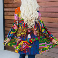 Women's Clothing Printed Trench Coat