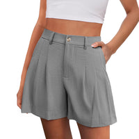 Urban-style Chic Womens High-waisted Casual Shorts