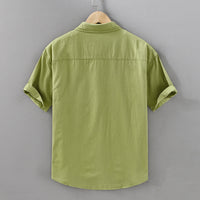 Summer Men's Casual Short-sleeved Cotton Shirt