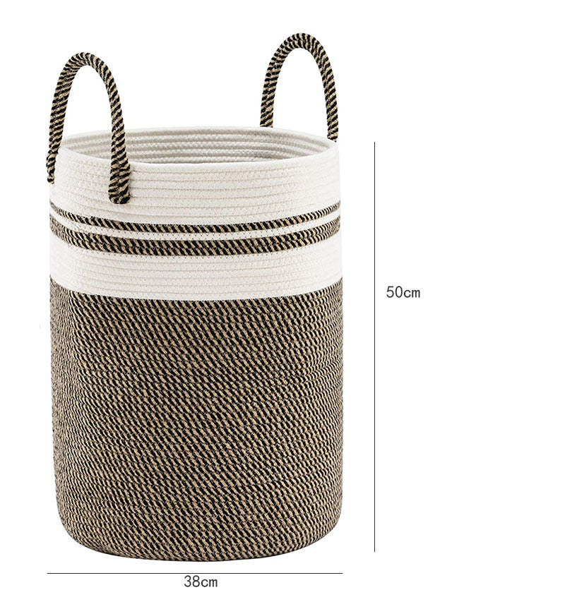 Cotton String Knitted Basket Storage Storage Basket