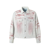Inkjet Tie-dyed Denim Clothing Loose Jacket Men
