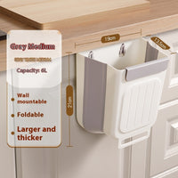 Foldable Trash Can Home Kitchen Cabinet Hanging