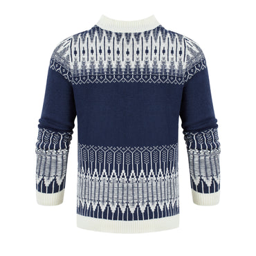 Men's Knitted Sweater Fashion Long-sleeved Pullover Tops Fall And Winter Clothing