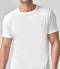 Solid-color Casual Short-sleeve Crew-neck T-shirt For Spring