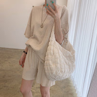 Summer short-sleeved gray urban casual western style