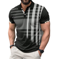 Mens Spring Summer Street-Style Lapel T-Shirt