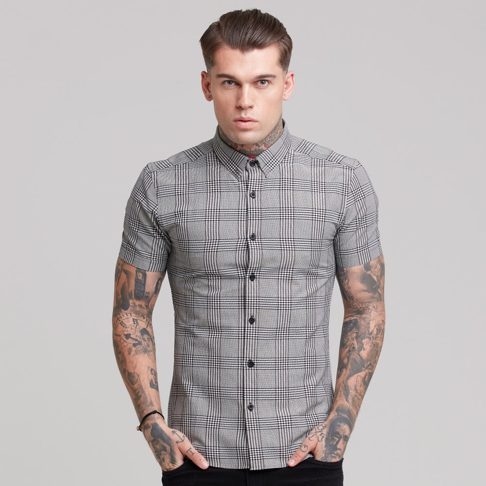 Men's Check Print Shirt Casual Style