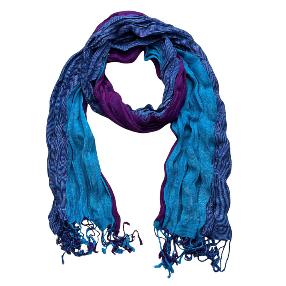 Sky Blue Dyed Crinkle Scarf,vacation,daily Life,evening Party,Office Appropriate Subtlety For Women Men,for Casual Outfits